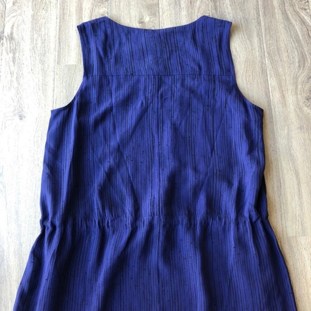NWT Eileen Fisher XL Shima Printed Silk Crepe Scoop Neck Blouson Dress - Picture 7 of 9